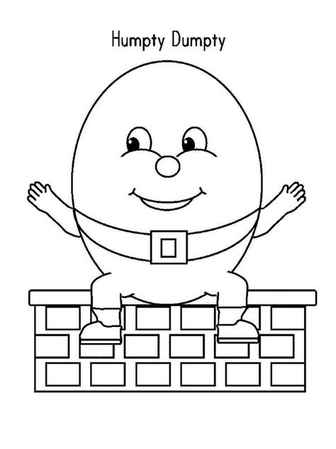 Humpty Dumpty coloring pages. Free Printable Humpty Dumpty coloring pages. Humpty Dumpty Activities, Nursery Rhymes Preschool Crafts, Nursery Rhyme Crafts, Nursery Rhymes Preschool, Nursery Rhymes Activities, Preschool Coloring Pages, Humpty Dumpty, Printable Books, Coloring Pages To Print