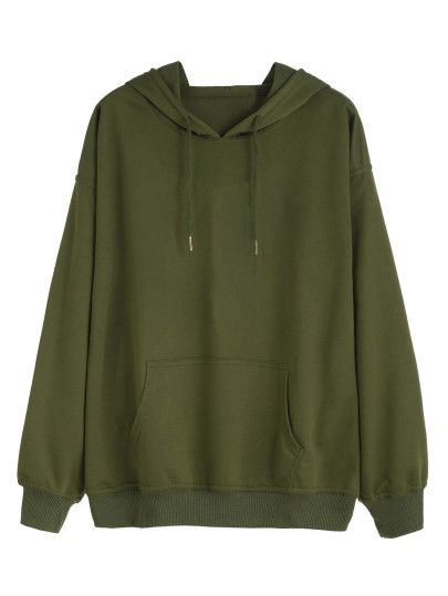 Shop Army Green Drawstring Pocket Hooded Sweatshirt online. SheIn offers Army Green Drawstring Pocket Hooded Sweatshirt & more to fit your fashionable needs. Army Green Hoodie, Military Green Shirt, Olive Hoodie, Olive Green Hoodie, Cut Up Shirts, Green Long Sleeve Shirt, Green Pullover, Matching Couple Shirts, Army Green Jacket