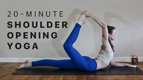 Shoulder Opening Yoga, Upper Body Stretch, Deep Stretches, Yoga Shoulder, Upper Body Stretches, How To Relax Yourself, Shoulder Stretches, Shoulder Tension, Chest Opening