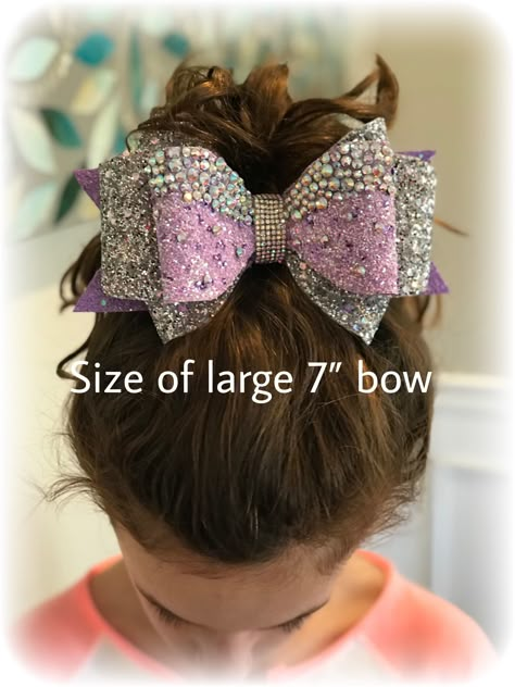 Glitter Cheer Bow, Gray Headband, Hair Bow Tutorial, Christmas Hair Bows, Glitter Hair Bows, Bow Ideas, Handmade Hair Bows, Cheer Bow, Boutique Bows