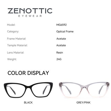 ZENOTTIC 2024 Trend Cat Eye Optical Glasses Frame with Peculiar Fashion Leg Women Non-Prescription Leg Women, Optical Glasses, Glasses Frames, Cat Eye, Better Living, Frame