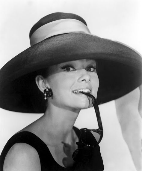 Audrey Hepburn Quotes and Hats • Eve Out of the Garden Audrey Hepburn Hat, Breakfast At Tiffany's Movie, Audrey Hepburn Poster, Audrey Hepburn Breakfast At Tiffanys, Blake Edwards, Hollywood Poster, Make Up Studio, Audrey Hepburn Quotes, Holly Golightly