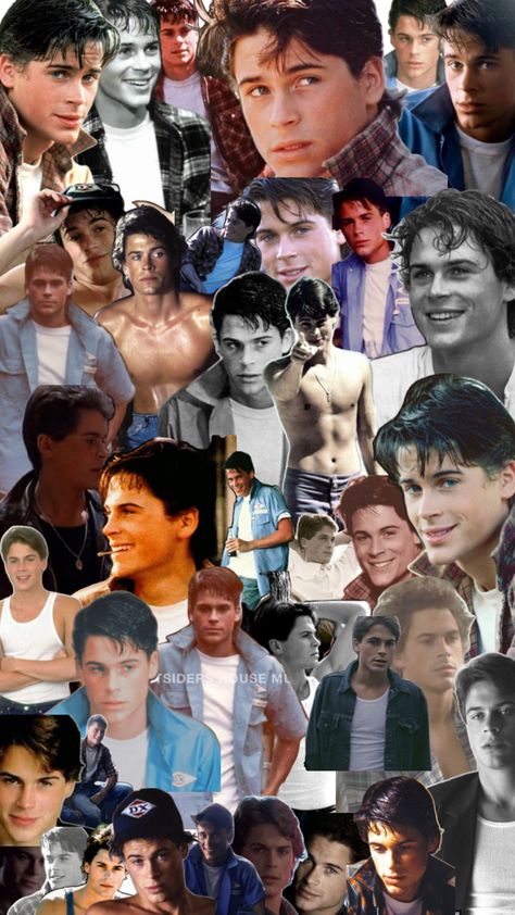 Rob Lowe Outsiders, Lowes Wallpaper, The Outsiders Sodapop, Sodapop Curtis, The Outsiders Imagines, 80s Actors, The Outsiders Greasers, The Outsiders 1983, Emilio Estevez