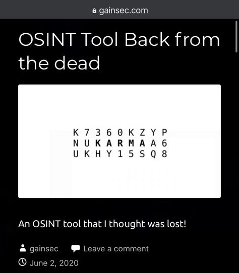 An OSINT tool that I thought was lost! Osint Investigation, Osint Tool, Osint Tools, The Dead, Lost, Tools