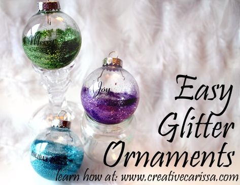 Make Easy Glittered Bulb Ornaments Word Ornaments, How To Make Glitter, Bulb Ornaments, Glitter Crafts, Jolly Holiday, Glitter Ornaments, Mod Podge, Xmas Ornaments, Handmade Ornaments