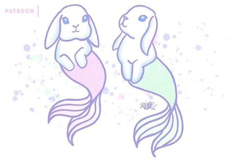 Bunny Mermaid, Sketch Watercolor, Watership Down, Daily Sketch, Mermaid Drawings, Wallpaper Ipad, Mermaid Princess, Illustrator Illustration, Illustrators On Instagram