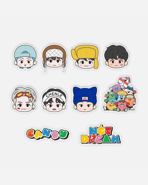 Nct Dream Printable Stickers, Nct Dream Drawing, Nct Stickers Printable, Cute Kpop Stickers, Nct Dream Fanart, Nct Dream Sticker, Nct Drawing, Nct Dream Candy, Nct Stickers