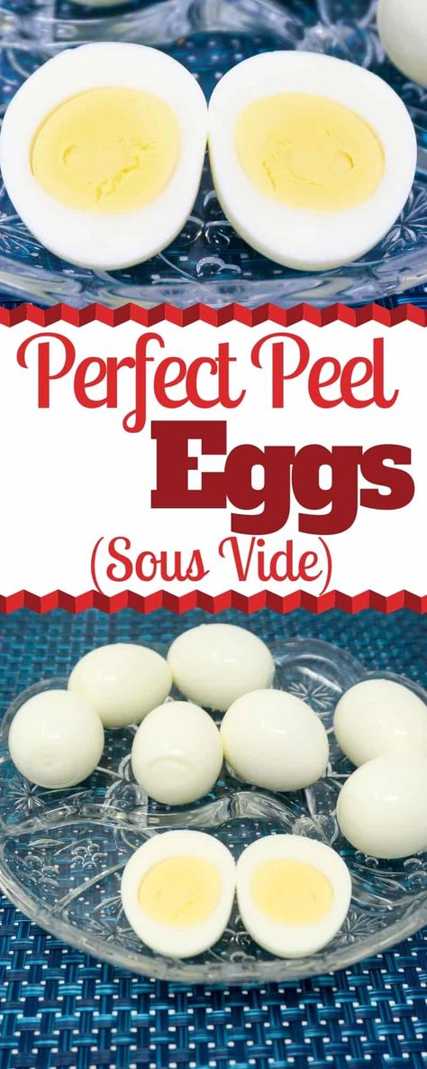 Sous Vide Recipes Eggs, Sous Vide Eggs, Joule Sous Vide, Devilled Eggs Recipe Best, Hard Boiled Egg Recipes, Boil Eggs, Sous Vide Egg, Peeling Hard Boiled Eggs, Making Hard Boiled Eggs