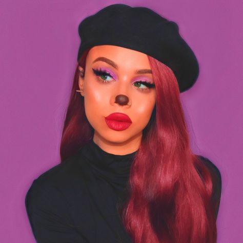 SNITCHERY on Twitter: "beret girl ☕️💋 ig: snitchery… " Halloween Kostüm Baby, Beret Girl, Character Halloween Costumes, A Goofy Movie, Creepy Halloween Makeup, Cute Halloween Makeup, Halloween Coustumes, Holloween Costume, Pretty Halloween