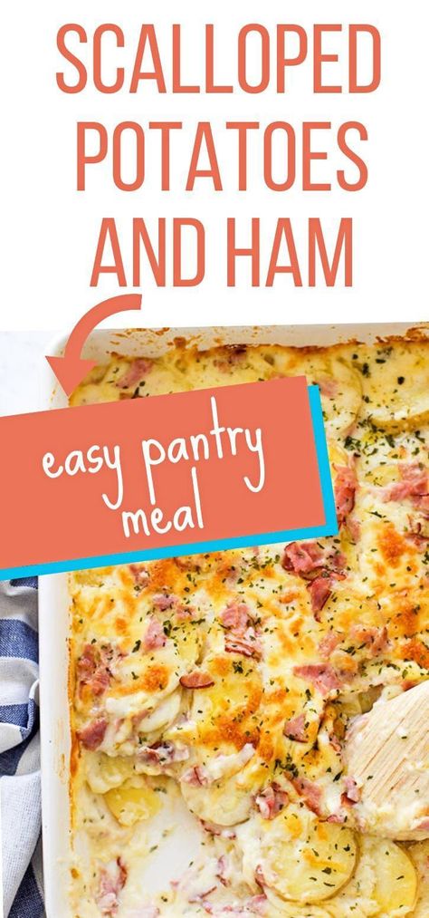 Homemade Ham and Scalloped Potatoes Potato Layers, Easy Scalloped Potatoes And Ham, Ham Casseroles, Ham And Scalloped Potatoes, Scalloped Potatoes And Ham Recipe, Augratin Potatoes, Scallop Potatoes, Scalloped Potato Casserole, Scalloped Potatoes Crockpot