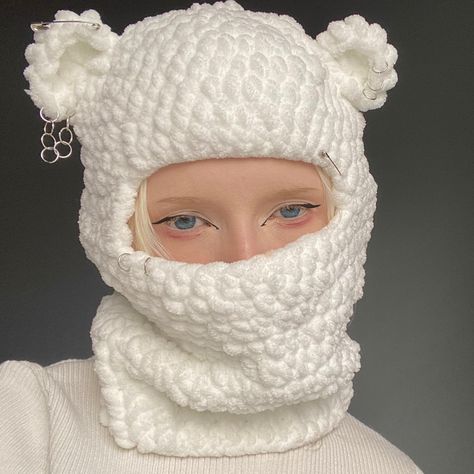 #balaclava #bear #crochetbalaclava #crocheting #crochetinspiration Bear Balaclava, Soft Teddy, Crochet Bear, Brand New, Crochet