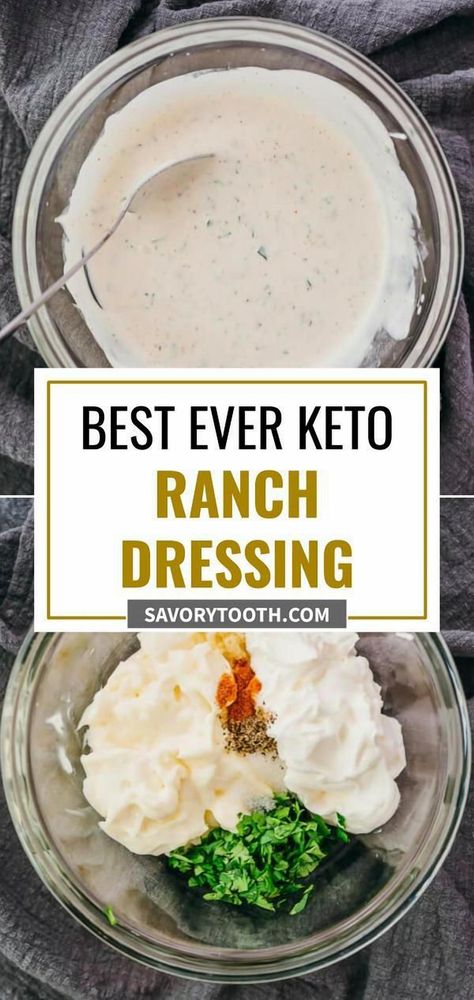 Indulge your taste buds with this ultimate keto ranch dressing recipe, crafted especially for flavor enthusiasts. Perfectly creamy and packed with herbs, this dressing elevates any salad or dish without the carbs. Whether you're dipping veggies or drizzling over a fresh salad, this homemade ranch is your go-to for a delicious, guilt-free experience. Get ready to enjoy a burst of flavor with every bite! No Carb Salad Dressing Recipes, No Carb Dressing, Ranch Dressing Recipe No Buttermilk, Ranch No Buttermilk, Best Keto Dressing, Homemade Keto Dressings For Salads, No Carb Salad Dressing, Homemade Keto Dressing, Keto Salad Dressings Recipes