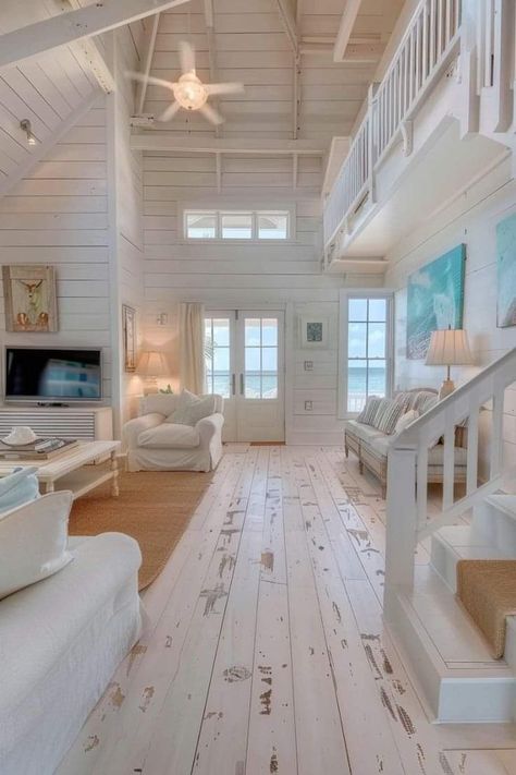 Studio Conversion, Plank Ceilings, Cottage Flooring, Beach House Room, Teen Rooms, Beach House Living Room, Beach Interior, Coastal Room, Dream Beach Houses