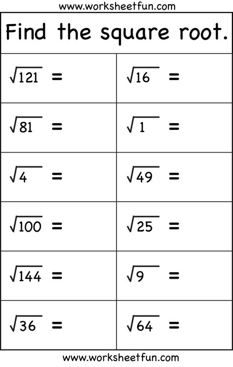 Square Root Square Roots Worksheet, Estimating Square Roots, 8th Grade Math Worksheets, 7th Grade Math Worksheets, Exponent Worksheets, Math Foldables, Free Printable Math Worksheets, Maths Worksheets, 1 Worksheet