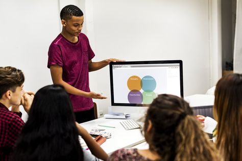 Young boy presenting a project to the team | premium image by rawpixel.com Minerva University, High School Student Resume, Great Powerpoint Presentations, Academic Conversations, Discussion Strategies, Student Presentation, Class Presentation, Career Readiness, Classroom Culture