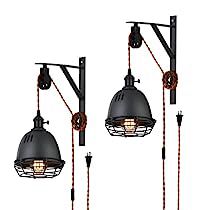 Pulley Pendant Light, Mountain House Decor, Industrial Wheels, Pulley Light, Wall Pendant, Plug In Wall Lamp, Sconces Living Room, Plug In Pendant Light, Industrial Light Fixtures