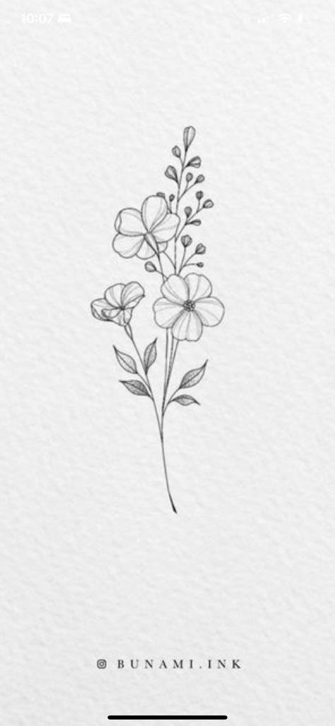 Fine Line Flower Tattoo Matching, Violet Hip Tattoo, Dainty Cosmos Flower Tattoo, Birth Month Flower Tattoos February, Violet Line Art Tattoo, Two Cosmos Flowers Tattoo, Sweet Pea And Violet Flower Tattoo, Tattoo February Birth Month, Fine Line February Flower Tattoo