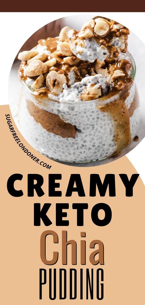 Overnight Chia Pudding, Keto Chia Pudding, Chia Pudding Recipes, Chia Seed Pudding, No Sugar Foods, Delicious Breakfast, Low Carb Keto Recipes, Recipes Chicken, Chia Pudding