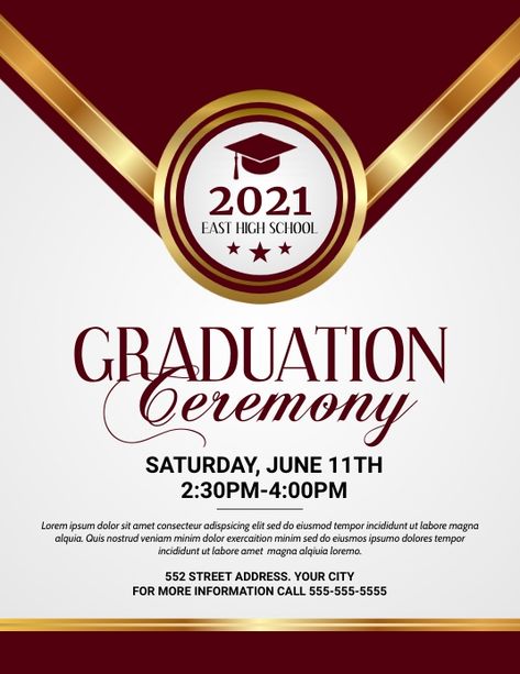 graduation flyer templates, graduation announcement, graduation ceremony flyer invitation, school graduation flyer 2021, graduate invite celebration flyer. Invitation Card Design For Graduation, School Invitation Card Design, Graduation Flyer Design, School Invitation Card, Invitation Card Design Templates, Graduation Program, Posters Background, Graduation Invitation Design, Graduation Invitation Cards