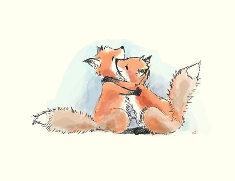 Foxes In Love, Fox Illustration, Fox Art, Cute Fox, Arte Animal, Art And Illustration, Pics Art, A Drawing, Cute Illustration