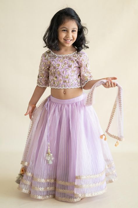 Organza lehenga for kids