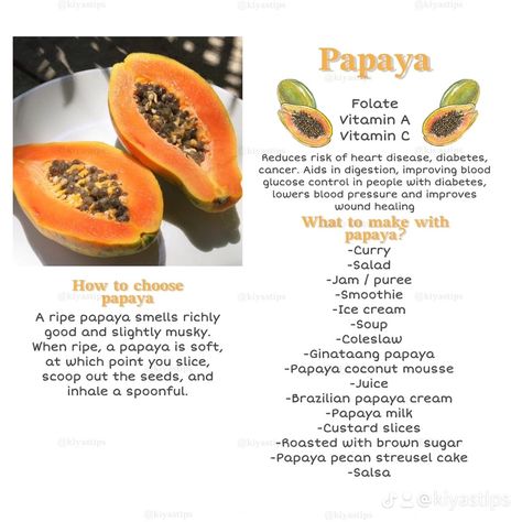 How To Pick A Papaya, Papaya Leaf Benefits, Papaya Leaf, Papaya Cream, Coconut Mousse, Ripe Papaya, Papaya Fruit, Fruit Benefits, Papaya Salad