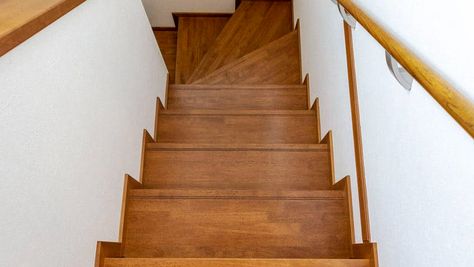 How to Make Stairs Less Steep (9 steps) – House Overhaul How To Fix Steep Stairs, Steep Staircase Remodel, Reconfigure Staircase, Make Stairs Less Steep, Steep Staircase Solutions, Fix Steep Stairs, Steep Stairs Solution, Stairs Height, Renovation Old House