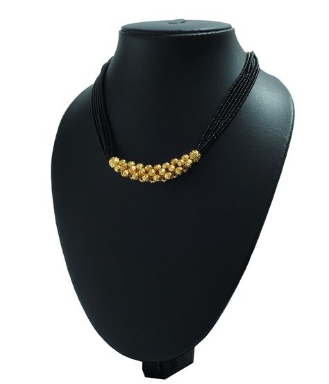 DIY idea -- Womens Trendz Dot Mani Manchali Mangalsutra Antique Necklaces Design, Black Beads Mangalsutra Design, Antique Gold Jewelry Indian, Fancy Jewelry Necklace, Modern Gold Jewelry, Gold Jewelry Simple Necklace, Gold Mangalsutra Designs, Beautiful Gold Necklaces, Pearl Necklace Designs