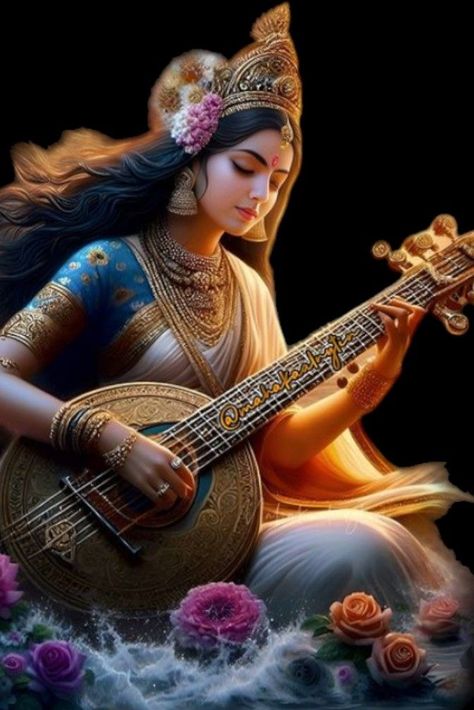 Saraswathi Devi Images Hd, Maa Saraswati Hd Image, Saraswathi Devi Images, Devotional Drawings, Saraswathi Devi, Saraswati Mata, Maa Saraswati, Saraswati Photo, Devi Images