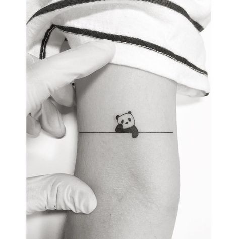 Small Friendship Tattoos, Simple Unique Tattoos, Simple Tattoos For Women, Panda Tattoo, Hand Tattoos For Girls, Simple Henna Tattoo, Bear Tattoos, Cute Little Tattoos, Friendship Tattoos