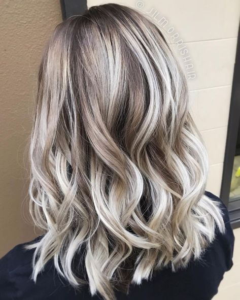 White Highlights for Brown Blonde Hair Grey Balayage, Gray Balayage, Balayage Blond, Ombre Blond, Ash Blonde Highlights, Ash Blonde Balayage, Ash Hair Color, Guy Tang, Balayage Color