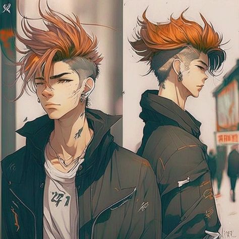 Anime Shaggy Hair, Long Spiky Hair Anime, Anime Hairstyle, Male Manga, Anime Hairstyles Male, Male Reference, Side Character, Inspo Art, Body Base