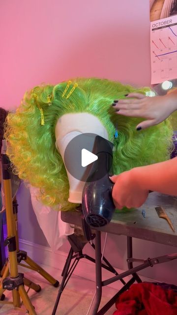 Sabrina Gilbert on Instagram: "Working on a green tinsel unit for a Beetle Juice #halloween costume 🎃 Wig courtesy of @joannelaneworldwidewigs 👻  follow them ! #joannelanewigs #joannelaneworldwide #showgirlvanitywigs #showgirlvanity #dragwigs #dragqueenwigs #styledwig #styledwigs #dragqueenwig #dragwig #lacefront #drag #beetlejuice #beetlejuicecosplay #beetlejuicecostume" Beetle Juice Halloween, Beetlejuice Costume, Green Tinsel, Drag Wigs, Beetle Juice, Costume Wigs, Beetlejuice, Lace Front, Halloween Costume