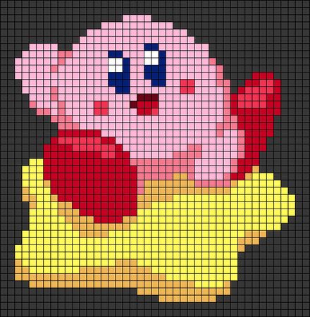 Alpha pattern #156785 | BraceletBook Kirby Tapestry Crochet, Kirby Alpha Pattern, Perler Pattern, Character Game, Easy Pixel Art, Pixel Art Grid, Crochet Tapestry, Perler Patterns, Alpha Pattern