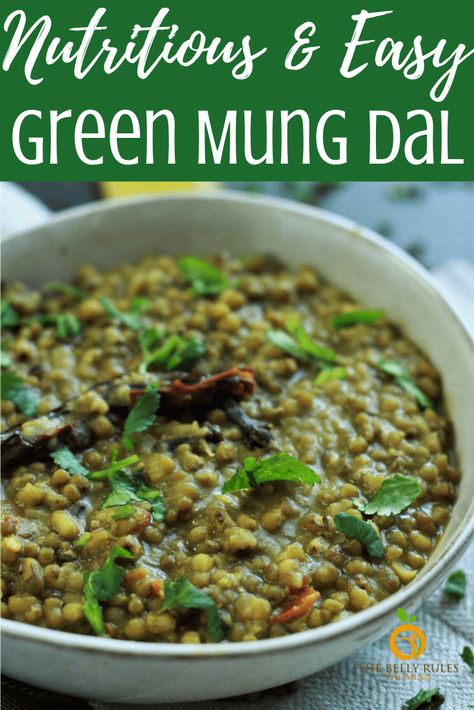 green moong dal recipe Green Mung Bean Recipes, Moong Recipe Indian, Mung Dal Recipe, Dal Recipe Instant Pot, Ital Recipes, Mung Bean Recipes, Vata Season, Bean Protocol, Green Moong Dal Recipe