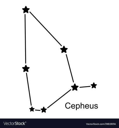 Cepheus Constellation, Fairy Sleeve, Constellations, High Res, Png Images, Adobe Illustrator, White Background, Vector Images, Vector Free