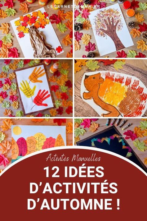 12 idées d'activités manuelles à faire avec les enfants sur le thème de l'automne. Activité créative et bricolage pour les maternelles et les primaires Thème automnale. DIY, déco à faire avec les plus petits et les enfants. Peinture, collage, motricité fine. Fall Diy, Diy Inspiration, Fall Crafts, Education, Collage, Halloween, Art, Autumn Crafts