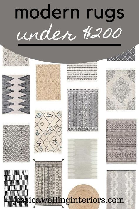 With this collection of 50 stylish, inexpensive modern Boho area rugs in beige, natural, cream, ivory, grey, black, and white, you're sure to find the perfect rug for your living room, dining room, bedroom, or office! Rugs In Living Room Grey Floor, Beige And Black Rug, Black And White Boho Rug, Modern Boho Rugs Living Rooms, Matching Rugs In Same Room, Black And White Area Rug Living Room, Affordable Area Rugs In Living Room, Modern Living Room Rugs, Best Area Rugs Living Rooms