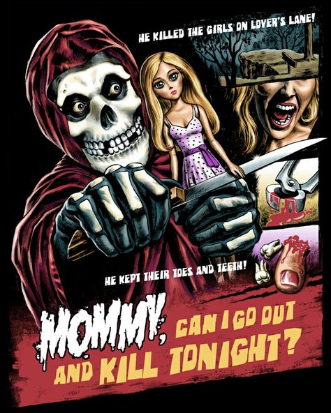 Mommy, Can I Go Out and Kill Tonight Misfits Poster, Jason Edmiston, Glenn Danzig Misfits, Misfits Band, Danzig Misfits, Glenn Danzig, Horror Punk, Punk Poster, Arte Punk