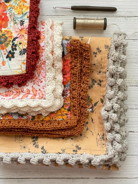 Crochet-Edge Blanket Workshop Part 2 Sharon Holland, Crochet Blanket Edging, Yarn Ideas, Crochet Edge, Scrap Yarn, Sewing Things, Fair Isles, Crochet Abbreviations, Crochet Quilt