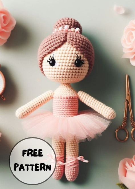 Free Crochet Ballerina Doll Amigurumi Pattern Crochet Ballerina Doll Free Pattern, Crochet Ballerina, Poncho Patterns, Doll Amigurumi Free Pattern, Ballet Doll, Dolls Crochet, Ballerina Doll, Crochet Poncho Patterns, Crochet Free