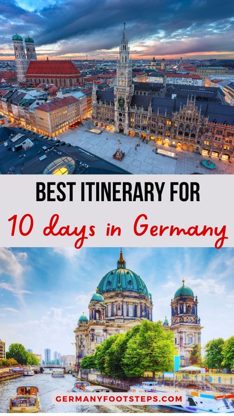 Planning your dream vacation in Germany? Our Germany 10 day itinerary is designed to help you make the most of your time during your 10 day trip to Germany, filled with must-see sights and experiences. Save this pin so you can easily access the perfect plan for your unforgettable Germany 10 days! Belgium Germany Itinerary, Germany 10 Day Itinerary, Must See In Germany, Amsterdam And Germany Itinerary, Germany Itinerary 10 Days, Germany Itinerary 1 Week, Best Places To Visit In Germany, Germany Must See, German Vacation