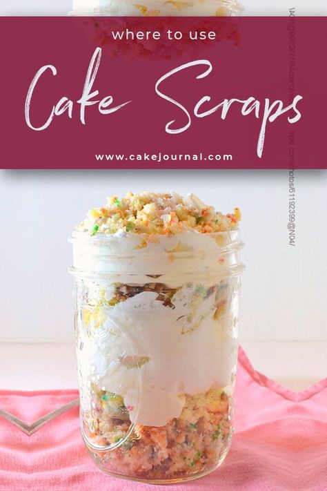 Do you find yourself with leftover cakes scraps, or cupcakes every time you make one of these sweet treats? Why not think about delicious ways to put those cake scraps to use? You can make cake parfait cups, cake pops — or use them for #cakedecorating — Go ahead and try some of these ideas for delicious ways to put cake scraps to use and let us know how they turn out! cakejournal.com #delicious #cakescraps #leftovercake Leftover Birthday Cake Ideas, What To Do With Leftover Cake Scraps, Leftover Cupcakes Ideas, What To Do With Cake Scraps, What To Do With Leftover Cake, Cake Scraps Ideas, Cake Parfait Cups, Leftover Cake Recipes, Leftover Cake Ideas