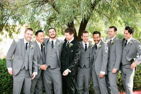 Black And Grey Groomsmen, Groom Black Suit Groomsmen Grey, Dark Grey Groomsmen, Romantic Forest Wedding, Pastel Pallet, Gray Groomsmen, Grey Groomsmen, Brick Wedding, Navy Blue Bouquet