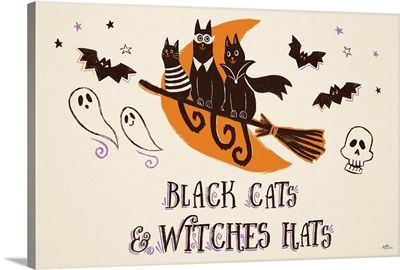 Halloween Wall Art & Canvas Prints | Halloween Panoramic Photos, Posters, Photography, Wall Art, Framed Prints & More | Great Big Canvas Retro Halloween Art, Bar Illustration, Halloween Bar, Fine Artwork, Art Themes, Canvas Home, Witch Hat, The Holiday Aisle, Trademark Fine Art