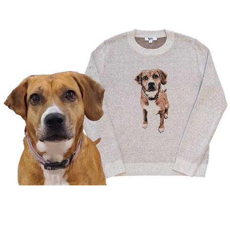 Custom Knit Pet Sweater Elevate your pet love with our Custom Knit Pet Sweaters, featuring hand-illustrated portraits by a talented team of artists. #petloss #petgift #petmemorial #custompetsweater