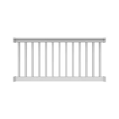 Freedom Lincoln 6-ft x 3-in x 3-ft White Vinyl Deck Stair Rail Kit in the Deck Railing Systems department at Lowes.com Vinyl Deck Railing, Deck Railing Systems, Aluminum Balusters, Vinyl Deck, Post Sleeve, Vinyl Railing, Pvc Decking, Porch Veranda, Fencing & Gates