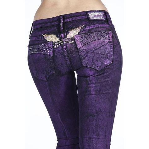 Robin's Jean - Purple Night Fever Women's Jeans ❤ liked on Polyvore featuring jeans, purple denim jeans, purple jeans and denim jea Alt Country, Purple Grunge, Grunge Jeans, Purple Night, Robin Jeans, Purple Things, Best Jeans For Women, Purple Jeans, Denim Outfits