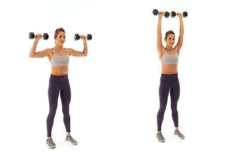 4 Effective Shoulder-Press Variations - Oxygen Magazine Upward Facing Dog, Military Press, Flabby Arms, Pre Workout Supplement, Arm Fat, Workout Plan For Women, Overhead Press, Upper Body Strength, Shoulder Press