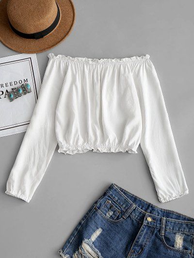 White Tube Tops, Cropped Blouse, Mini Robes, Cute Blouses, Crop Blouse, Party Fashion, Look Chic, Shop Blouses, Cute Shirts